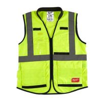 Milwaukee เสื้อเซฟตี้สะท้อนแสง-สีเหลือง S/M 48-73-5081  HIGH VISIBILITY SAFETY VEST-YELLOW ราคาพิเศษ