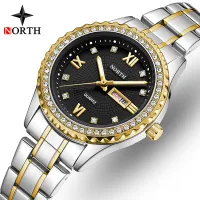 NORTH Brand Luxury Women’s Watches Fashion Ladies Quartz Watch For Women Stainless Steel Casual Waterproof Sport Date Clock