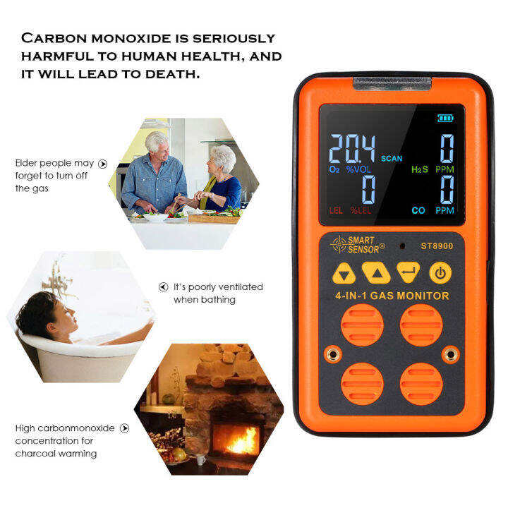 smart-sensor-4-in-1-gas-detector-h-s-and-co-monitor-industrial-digital-handheld-toxic-gas-carbon-monoxide-detector-carbonic-oxide-hydrogen-sulfide-gas-tester-0-999ppm-with-lcd-display-sound-and-light-