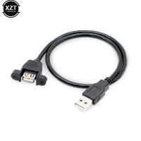 1pcs USB 2.0 Male to Female Extension Cable with Screw Panel Mount M/F 30cm 1m 1.5m 5m connector adapter cord