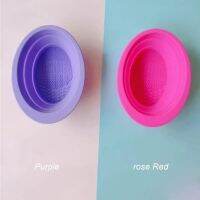 ☬✳☈  1 10PCS Soft Silicone Makeup Folding Cleaning Bowl Brushes Eyeshadow Cleaner Colorful Scrubber