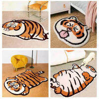 น่ารัก Tiger Home พรมปูพื้นรูปพิเศษคริสตัลกำมะหยี่พรม Porch ห้องนอนห้องน้ำดูดซับ Non-Slip พรมปูพื้นประตู Mat