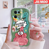 เคส JIUMOO สำหรับ OPPO Reno 7 4G Reno 8 4G F21 Pro Reno 4 Pro Reno 6เคสปลาดาวแพททริกลายการ์ตูนขอบเนื้อครีมนิ่มเคสมือถือกันกระแทกแบบใสโปร่งใสลายกล้องถ่ายรูปสร้างสรรค์เคสซิลิกาเจลฝาครอบป้องกัน