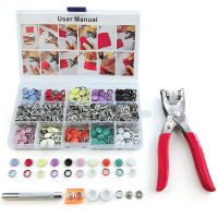 Plier Tool 200 Set 10 Color Metal Sewing Buttons HollowSolid Prong Press Studs Snap Fasteners for Installing Clothes Bags