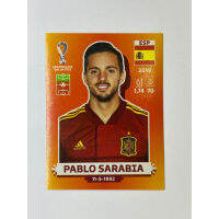 สติ๊กเกอร์สะสม Pablo Sarabia ฟุตบอลโลก Worldcup 2022 Spain Espana ของสะสมทีมฟุตบอล สเปน