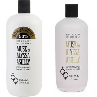 Alyssa Ashley Musk Hand & Body Moisturiser ฝาดำ