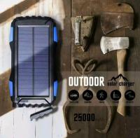 25000mAh Dual USB Waterproof Solar Power Bank Battery Charger for phone