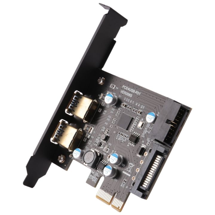 pci-e-1x-to-usb-3-2-gen1-usb3-2-type-c-front-adapter-card-2-ports-type-c-type-a-expansion-card-expansion-card