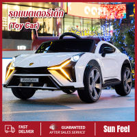 รถแบตเตอรีเด็ก (Toy Car) รถสปอร์ตไฟฟ้าเด็ก ฟังก์ชั่นการเชื่อมต่อบลูทู ธ เล่นเพลง ฟังก์ชั่นการแกว่ง ไฟหน้า LED สีแดงสีเหลื