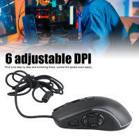 Mouse Komputer DPI ที่จับแสนสบายเมาส์แจ็ค ABS 6ปรับได้สำหรับสำนักงานสำหรับหอพัก