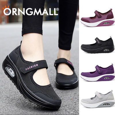 ORNGMALL รองเท้าผ้าใบแฟชั่นสำหรับผู้หญิงสำหรับผู้หญิง,รองเท้าส้นแบนรองเท้าเบาะอากาศรองเท้าเพื่อสุขภาพรองเท้าสีดำรองเท้าพยาบาลสีขาวขนาดใหญ่พิเศษไซส์35-42