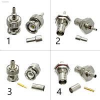 ✳❐℗ 1-4PC BNC Male Female Plug Jack RF Coax Connector Crimp for RG316 RG174 RG58 RG142 Cable Copper Nickelplated With Drawing NEW