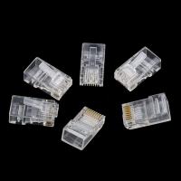 [HOT HAIXWLXKWW 589] 50ชิ้น RJ45 Modular เสียบเชื่อมต่อเครือข่ายอีเธอร์เน็ต RJ45 RJ 45 CAT5 CAT5E Modular เคเบิ้ลหัวเสียบ