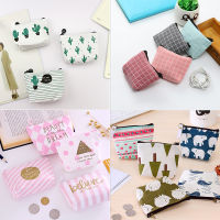 1pc Coin Purse Cactus Bear Cat Travel Toiletry Tampon Storage Bag Beauty Makeup Napkin Bag Cosmetic Sanitary Pad Pouch Organizer