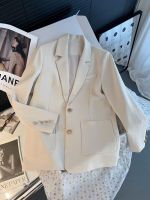 Uniqlo 2023 New Fashion version white high-end street-style blazer for women new spring and autumn casual small man this years popular temperament suit