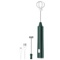 R Egg Beater 3 Speeds Electric Handheld Rotary Egg Whisk Coffee Frothing Wand Cappuccino Frother Mixer USB Portable Kitchen Tools