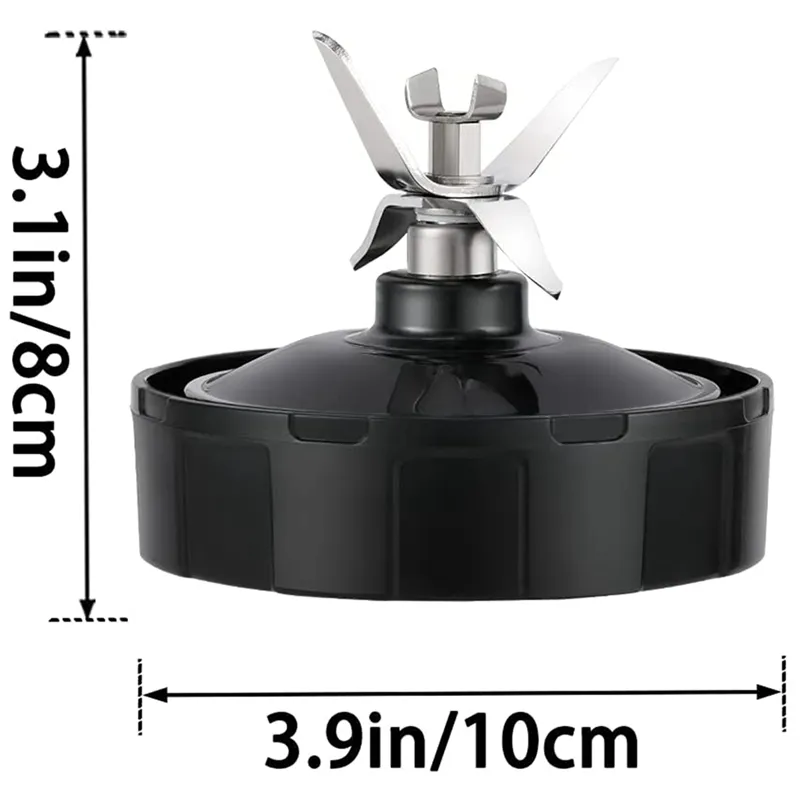 6 Fins for Ninja Blender ,for Auto IQ Bl450-70, Bl451-70, Bl454-70, Bl455-70, Size: One size, Black