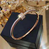 Trendy Crystal Stainless Steel Bangle Bracelet Jewelry for Women Luxury