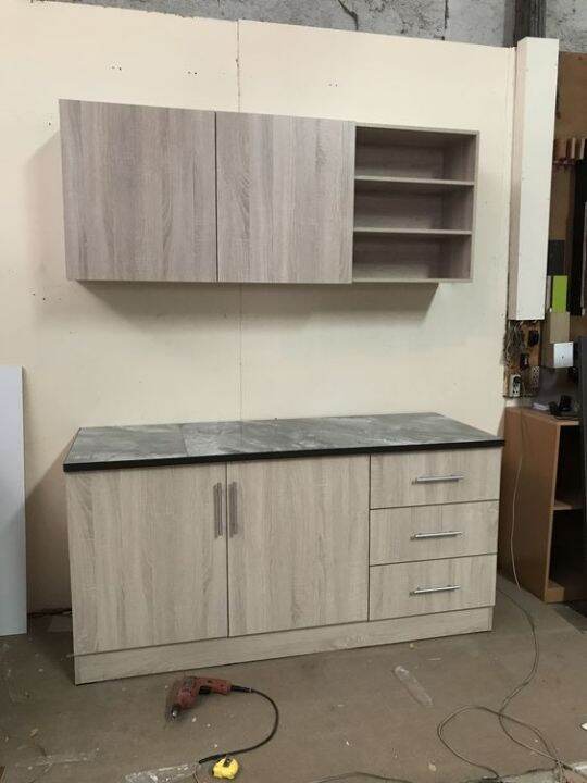 Kitchen Set Minimalis Modern 120 cm Varian Pilihan atas dan Bawah Top