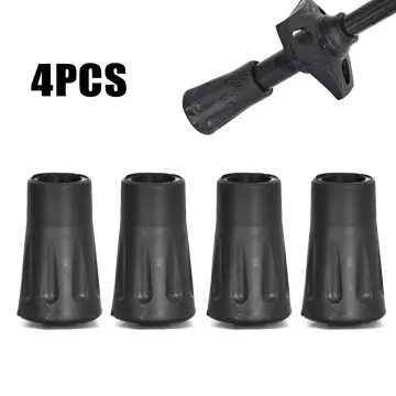 Walking Stick Tips Rubber 4pcs Trekking Pole Tips Replacement- Rubber Feet  for Hiking Poles, Walking Sticks, Trekking Poles | Rubber Tip for Walking