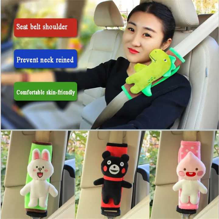 Car seat belt cartoon plush cute children's sleeve shoulder protector  universal ladies protective sleeve anti-leather seat belt sleeve | Lazada PH