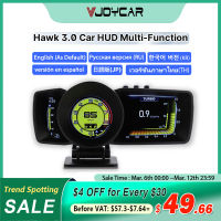 Vjoy Hawk 3.0 Car HUD Multi-Function Dashboard Head Up Display OBD2 GPS Smart Speedometer Auto Gauge Alarm System Turbo Boost