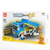 ProudNada Toys ของเล่นเด็กชุดตัวต่อเลโก้ชุดรถก่อสร้าง JIE STAR TOWN SERIES 3IN1 204 PCS 20506