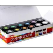 Bộ màu poster Pentel 12 màu, mỗi hũ 30ml