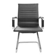 HCMGhế văn phòng PVC lưng trung chân quỳ VC20131-U1 ĐEN- Hàng Nhập Khẩu AZ