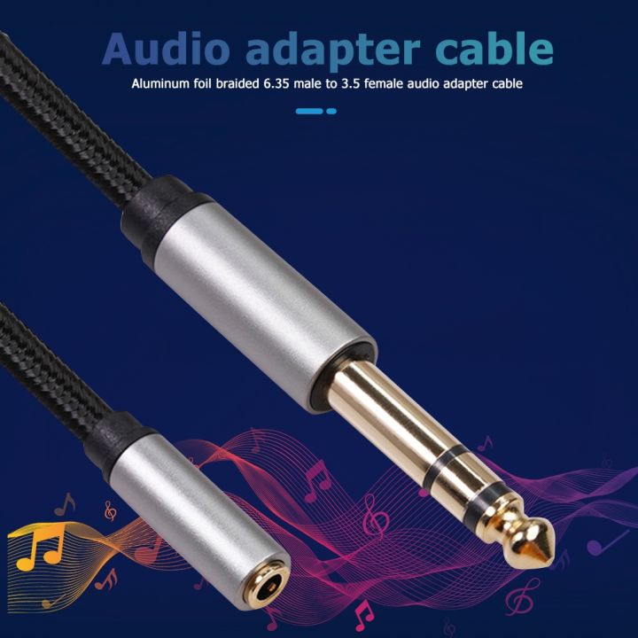 3-5mm-female-to-6-35mm-male-braided-cable-trs-1-8-jack-to-1-4-plug-adapter-support-dropshipping