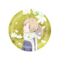 # อนิเมะ Natsume บัญชีเพื่อนป้ายครูแมว เข็มกลัดสองมิติ 58MM ป้ายเหล็ก