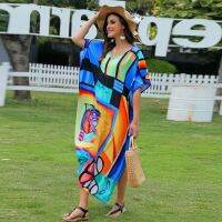 COD DSFDGESERRRRR Womens Maxi Dress Color Contrast Full Length Long Kaftan Boho Dress Holiday Outfit Chic Abaya Robe Beachwear