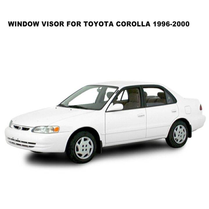 แผงกันลมติดกระจกรถยนต์สำหรับ-toyota-corolla-1996-1997-1998-1999-2000คิ้วกันสาดกระจกรถยนต์ที่ระบายอากาศป้องกันกระจกที่กันสภาพอากาศที่เบนทางด้านสภาพอากาศ