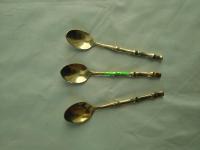 ชุดช้อนกาแฟ ทองเหลือง 11.5 ซม. (3 คัน)  Brass Coffee spoon 11.5 cm.