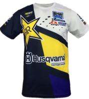 พลังงานร็อคสตาร์Husqvarna Pro Motocross Jerseyกางเกงปั่นจักรยานMotoเสื้อลายรถแข่งเสื้อนักขี่Quickdry Moto Jerseyมอเตอร์ครอสออฟโรดขี่เครื่องแต่งกาย