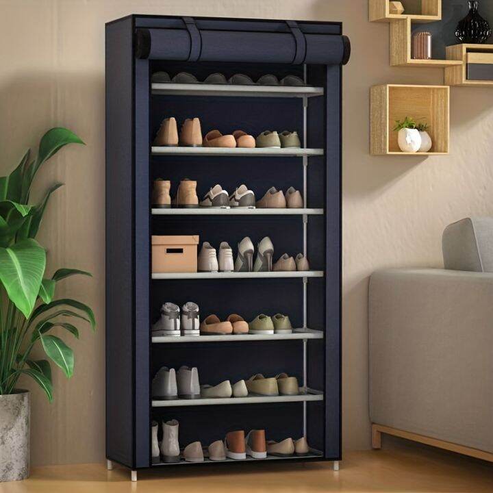 1pc Five Layers Foldable Shoe Rack For Indoor Space Saving Storage,  Balcony, Home, Living Room, Entrance