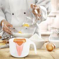 ☃ Plastic Measuring Cup Transparent with Scale Baking Egg Liquid Filter Egg Beating Cake Cream Mixing Bowl PP Kitchen Utensils