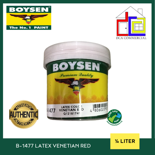 BOYSEN LATEX VENETIAN RED 1LITER AND ¼LITER | Lazada PH