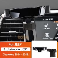 ที่จับโทรศัพท์มือถือรถยนต์สำหรับ JEEP Cherokee 2014-2018 360องศาการหมุนจีพีเอสอุปกรณ์ฐานยึดอุปกรณ์นำทางที่ค้ำยันพิเศษ