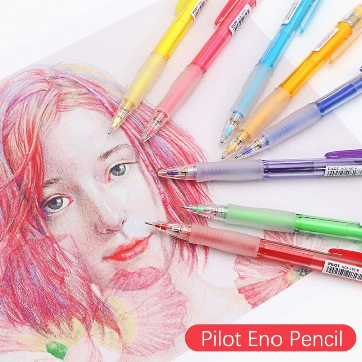 pilot-color-eno-mechanical-pencil-hcr-197-0-7mm-for-sketch-manga-design-writing-plcr-7-color-pencil-lead