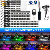 16-in-1 Motorcycle Led Kit Rgb Multi-color Magic Atmosphere Lamp Chassis Strip Lights App Control Modified Parts