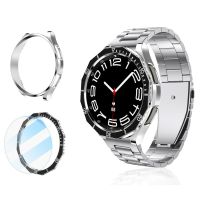 DISCREET แบบ3 in 1 เคส + BEZEL Ring + กระจกนิรภัย กรอบของกรอบ พีซีพีซีพีซี ฝาครอบป้องกันสำหรับป้องกัน ของใหม่ สมาร์ทวอทช์ ตัวป้องกันหน้าจอ สำหรับ Samsung Galaxy WATCH 6 CLASSIC 47mm 43mm