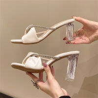 Shark’s tooth New high-heeled sandals thick-heeled sandals rhinestone open-toed fashion sandals (size 35-42) JLSX291TH