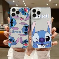 Cartoon Disney Stitch Phone Case For Xiaomi Redmi Note 12 11 11T 10 10S 9 Pro Plus 10C 9A T K40 K50 K60 4G 5G Transparent Cover