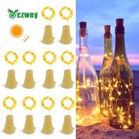 10Pcs 10LED 20LED Solar LED Cork Wine Bottle Stopper Copper Garland Wire Fairy String Light 1M 2M Outdoor Party Decoration