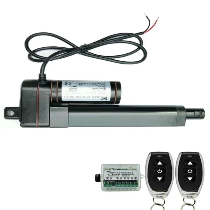 dc-12-24v-electric-linear-actuator-cylinder-lift-maximum-push-pull-up-to-3000n-no-load-speed-5mm-s-50-400mm-stroke-length-electric-motors