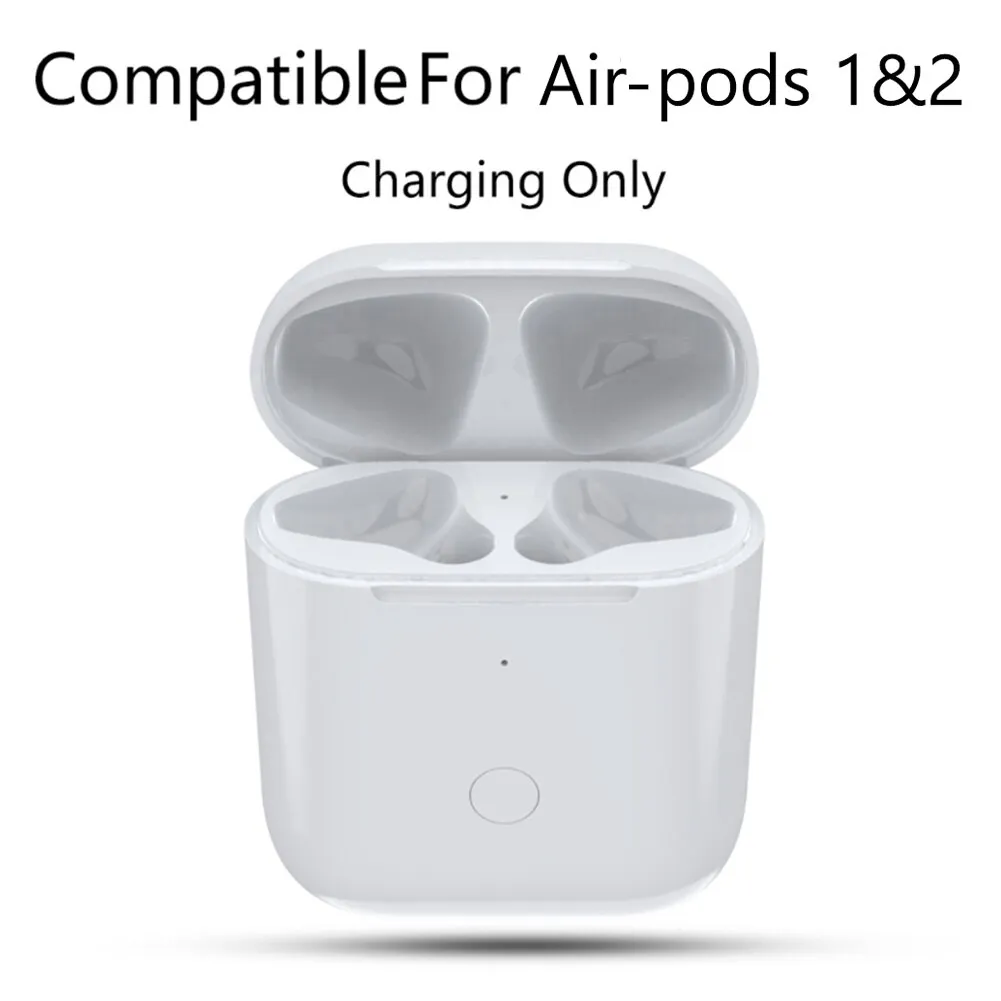 Wireless Bluetooth-Compatible Charging Charger Cover Case Box Replacement  for Airpods 1/2 Wireless Earphone Protective Skin Cove 