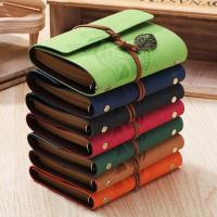 5 Inch 14.5x10.5cm PU Leather Vintage Khaki Paper Maple Leaf Photo Album Diary Notebook 80 Sheets Steel Ring Binding Lron Leaves  Photo Albums