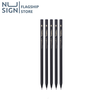 Nusign ดินสอ ดินสอไม้ 10 ด้าม HB 2B สีดำ ไส้ดินสอคุณภาพสูง เครื่องเขียน Pencil