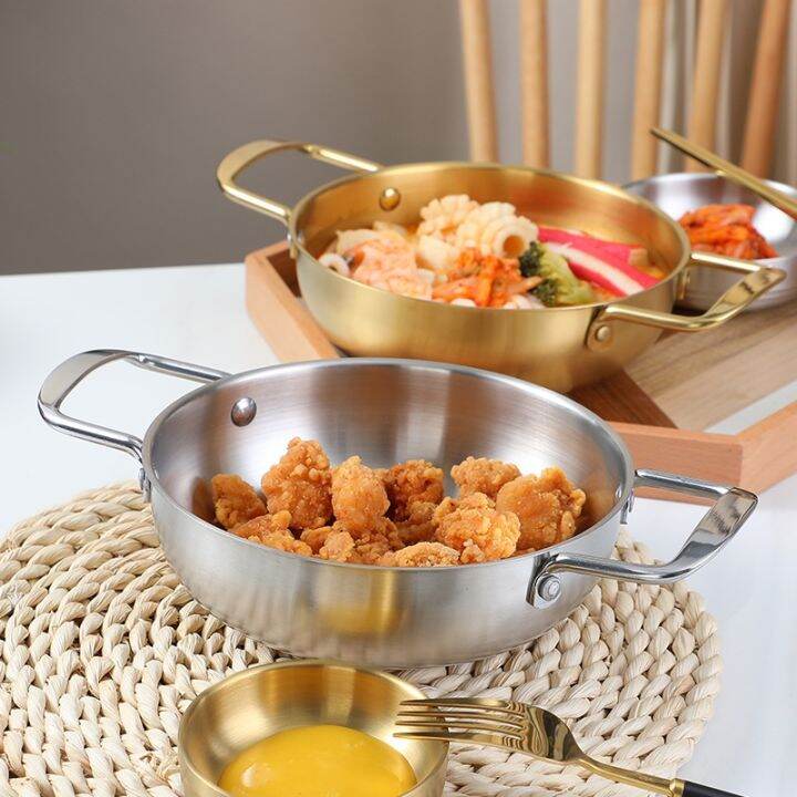 3 Sizes Korean Ramen Pot Thick Stainless Steel Milk Egg Soup Cooking